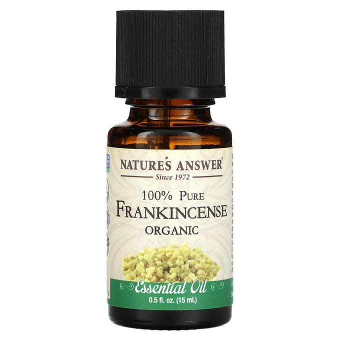 Nature'S Answer, 100% Pure Organic Essential Oil, Frankincense, 15 Ml (0.5 Fl Oz)