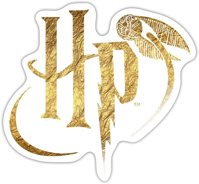 Harry Potter Logo HP Sticker maat S (10 x 10 cm)