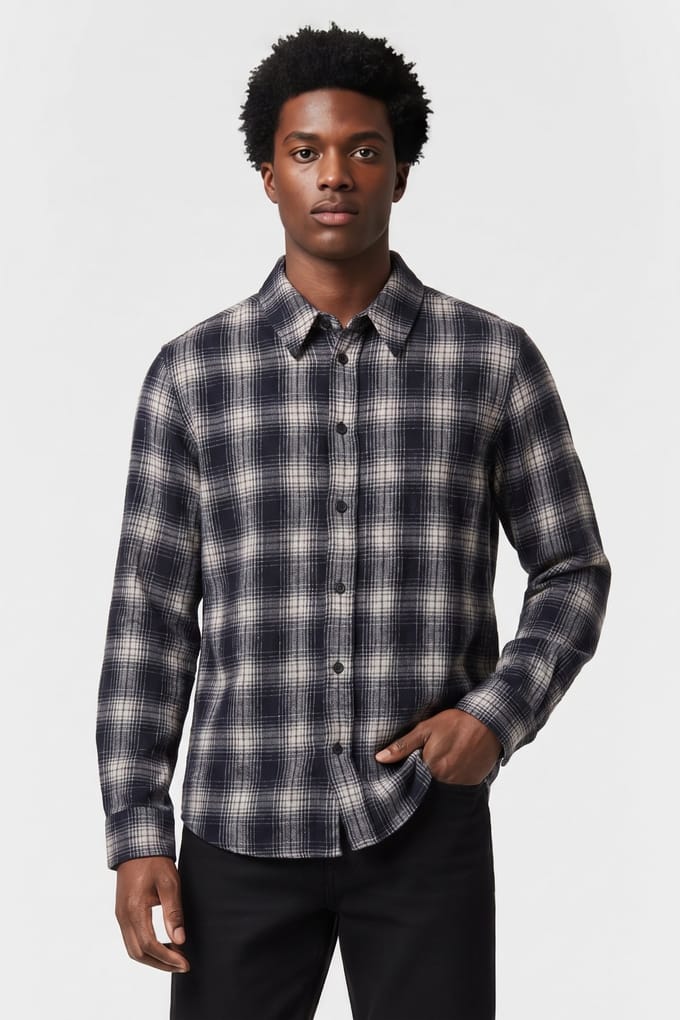IRO Paris Leto Shirt Navy Multico Größe: 41 | Casual hemden Outlet | Herren | Blau