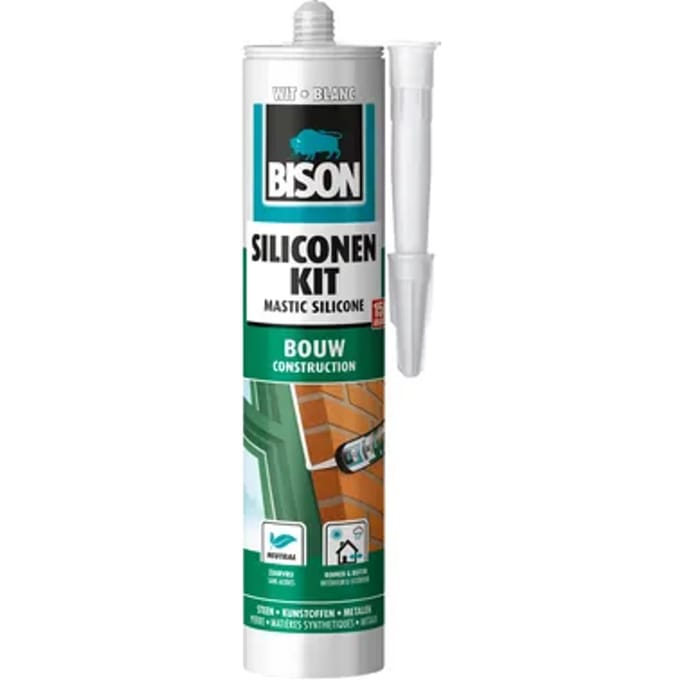 Bison Siliconenkit Bouw Wit 300ml