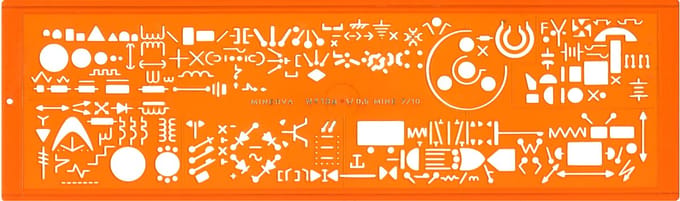 MINERVA Lettersjabloon Electrographe 13 A NF norm
