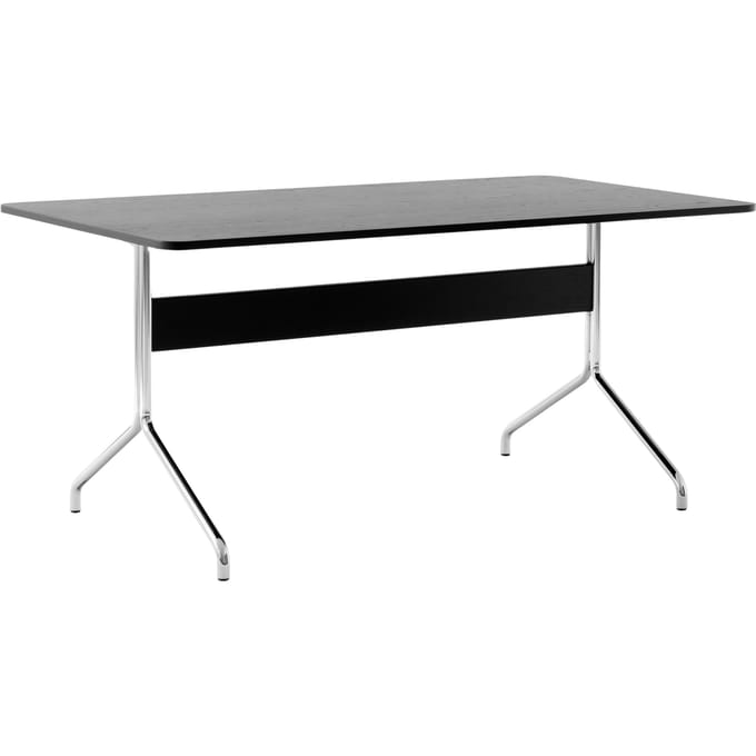 &Tradition Pavilion Eettafel AV18, AV19 & AV24 - zwart - verchroomd - 160 x 90 cm