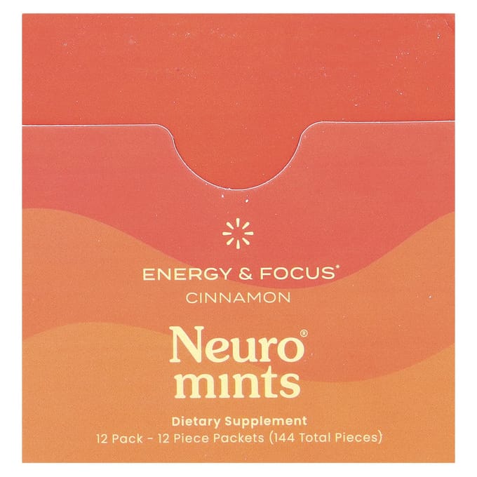 NeuroGum, NeuroMints, Energie & Focus, Kaneel, 12-packs, 12 stuks
