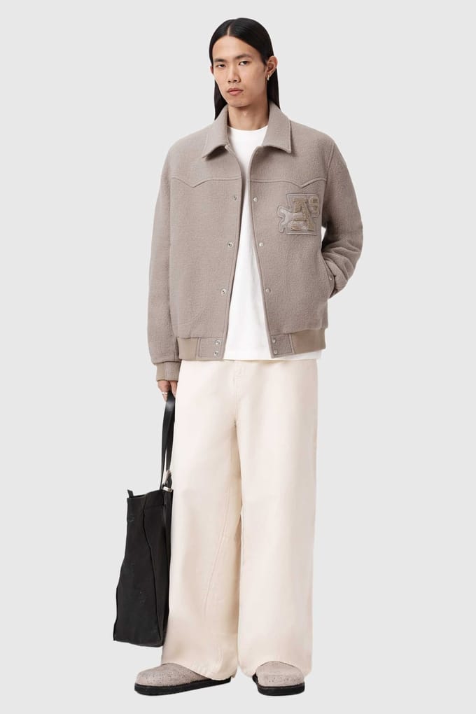 AllSaints Royce Jacket Mousy Brown Taglia: M | Bomber Outlet | Uomo | Marrone