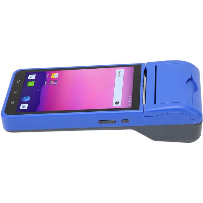 Draagbaar POS-apparaat 1280 X 720 HD-scherm Thermisch printen Autofocus Bonprinter US-stekker EU Plug blue