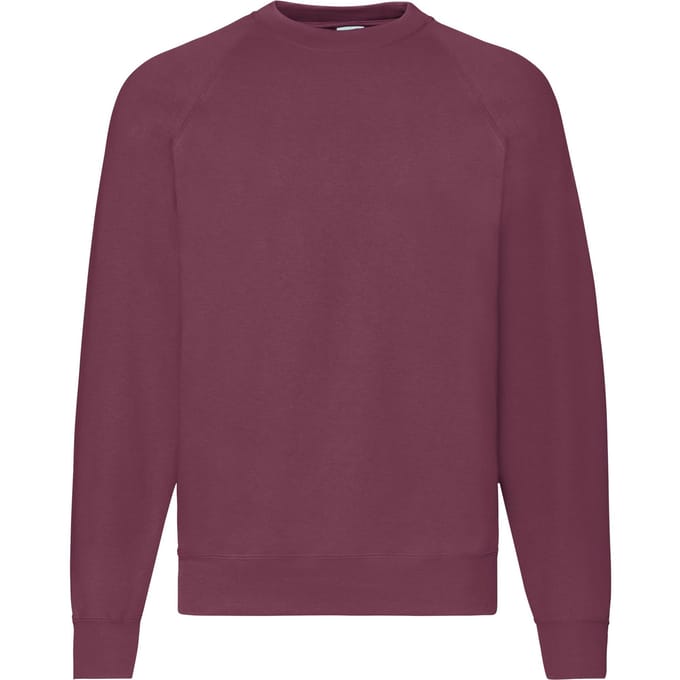 Fruit of the Loom Heren Klassiek Raglan Sweatshirt (Bourgondië)