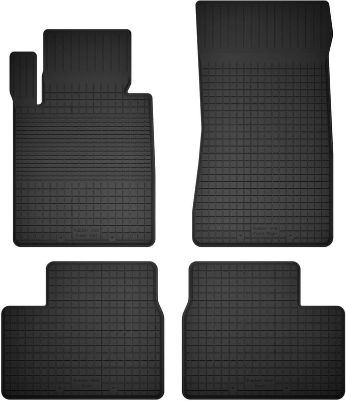 Wielganizator BasicProtect Serie - Universele Autogummatten - BMW 7 G12 - Set van 4 - Zwart