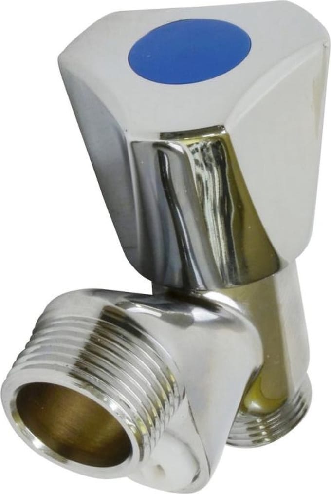 Wasmachinekraan +Bel. 1/2 Chroom Knop