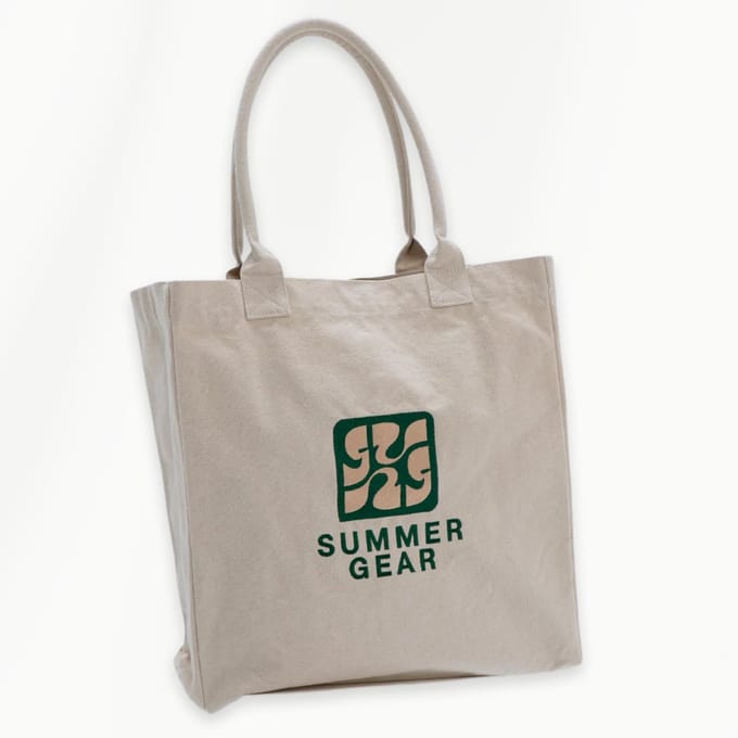 Shopper dames - Canvas schoudertas met drukknop en binnenvak - Naturel - SummerGear