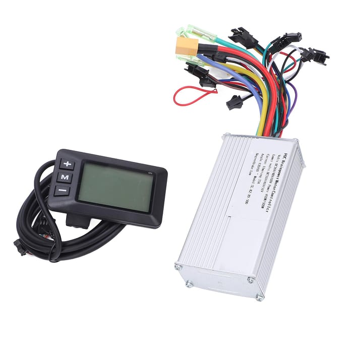 36V 48V 60V 450W 500W Motor Controller Kit Sinusgolf Borstelloze Controller met G51 Displaypaneel voor Conversie gray