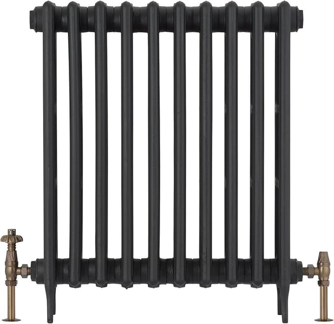 Traditionele Thermostaatkraan en Afsluitbare Retourklep voor Radiator, Antiek Koper Afwerking