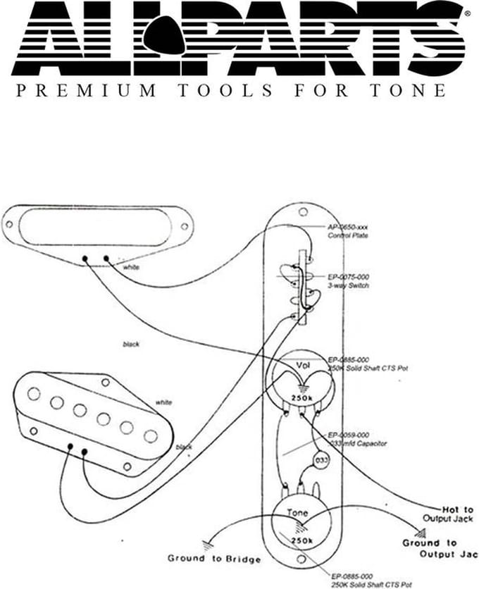 Allparts EP4130000 wiring kit voor Telecaster