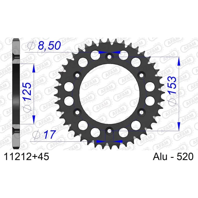 Tandwiel Afam 520 45 dents