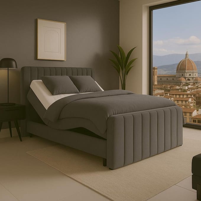 Boxspring Florence Elektrisch verstelbaar 200x220 cm Antraciet