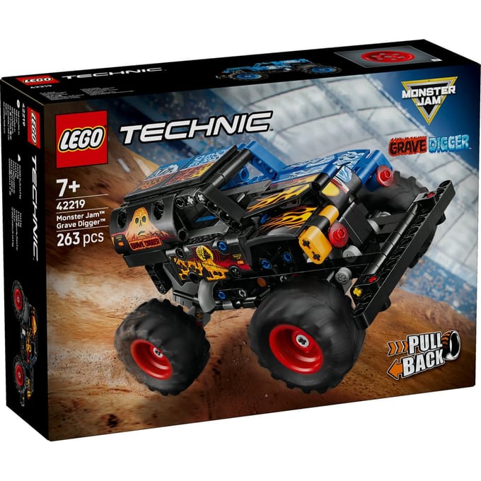 LEGO Technic LEGO® TECHNIC 42219 Monster JAM™ Grave Digger™ vuur en ijs (42219)