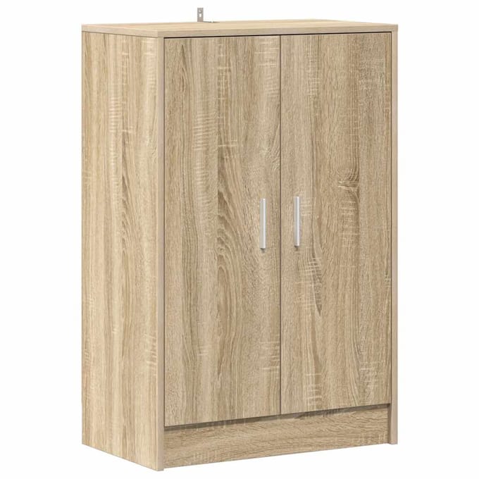 vidaXL - Schoenenkast - 60x35x92 - cm - bewerkt - hout - sonoma - eikenkleurig