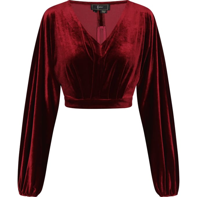Faina Blouse Dames wijnrood