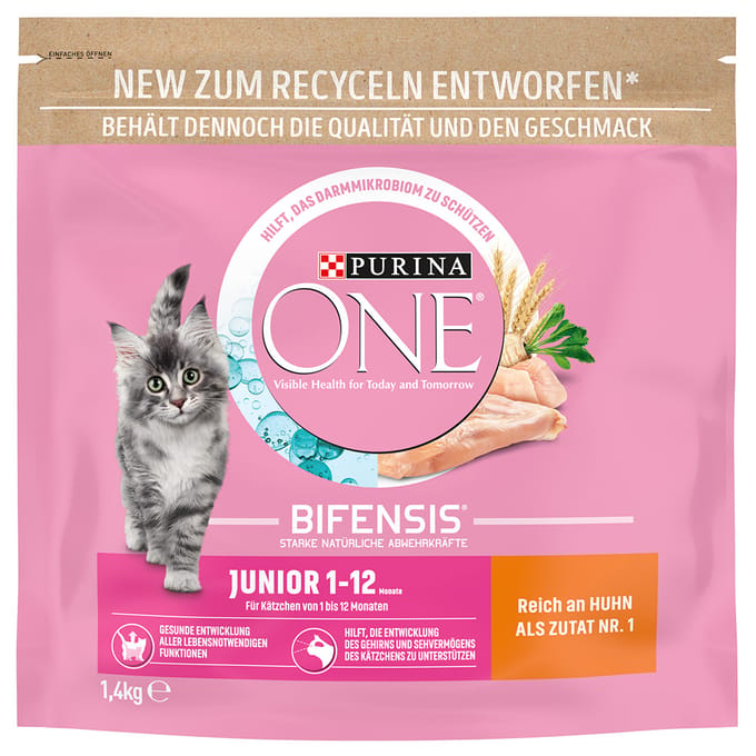 1,4kg Purina ONE Junior met kip droogvoer voor katten