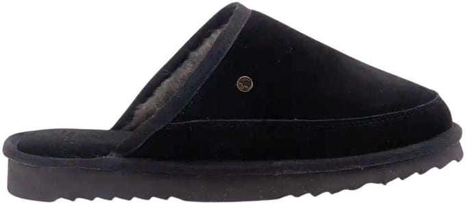 Warmbat Cowra Suede Heren Sloffen - Zwart
