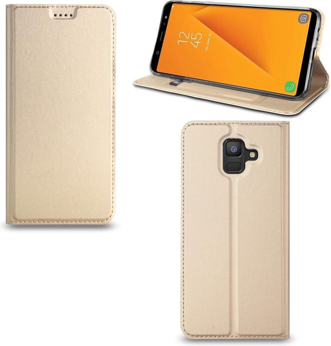 Samsung Galaxy A6 (2018) Hoesje Goud met Pashouder