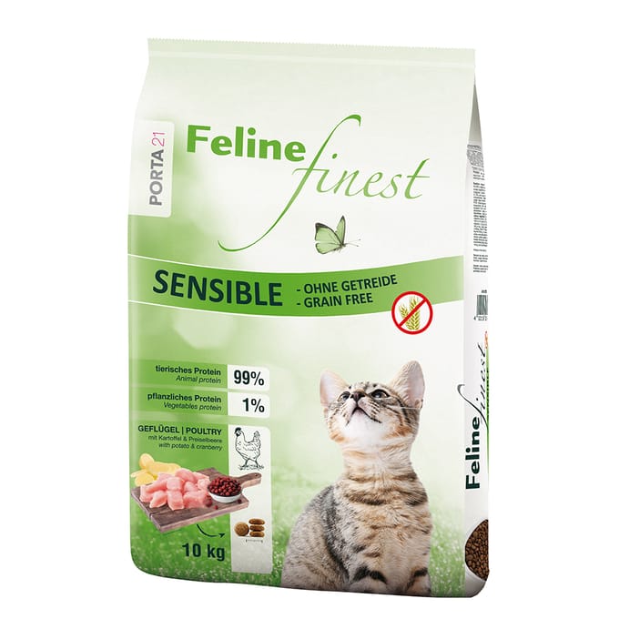 2x10kg Feline Finest Sensible Graanvrij Porta 21 Kattenvoer