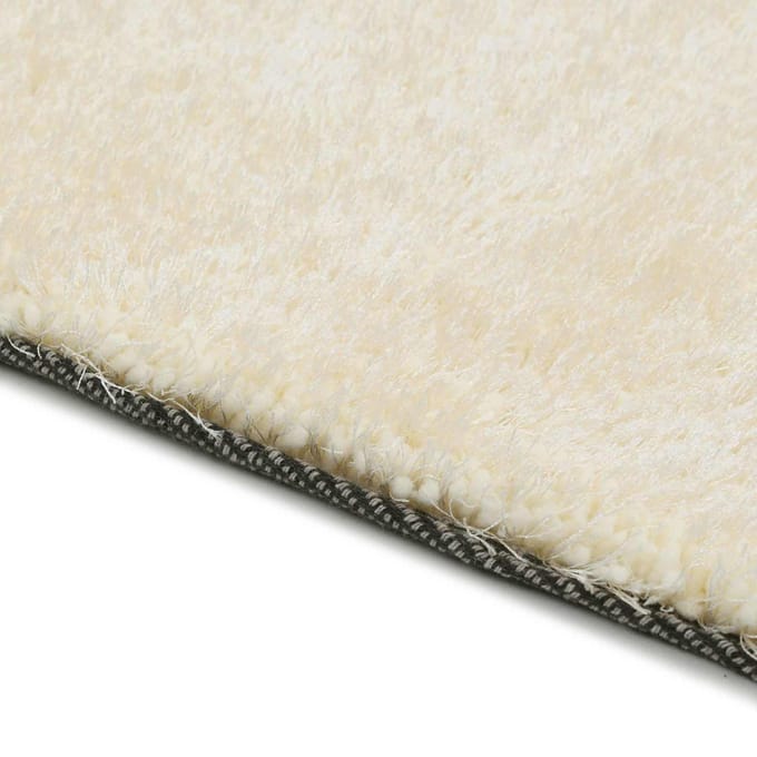 vidaXL Shaggy Gebied Tapijt Crèmekleurig 120 x 160 cm Polyetheen