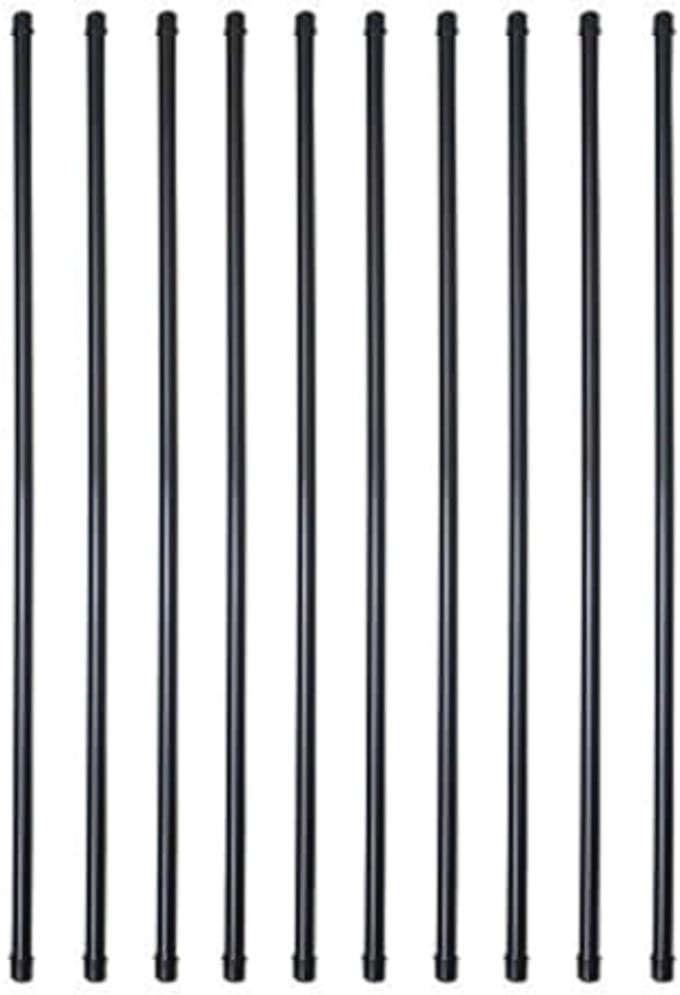Effen Zwarte 3/4 Inch Rond x 32 Inch Trap Deck Balusters - Pack van 10