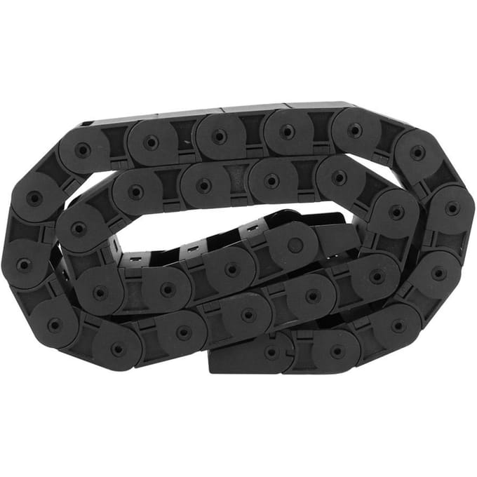 1 Meter R38 Zwarte Nylon Kabel Sleepketting Draadgeleider voor 3D Printer CNC Machine 18x50mm black