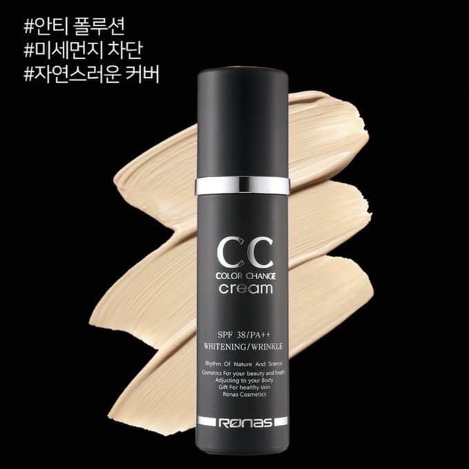[Ronas] CC Kleurveranderende Crème SPF38 PA+++ (50ml) gray