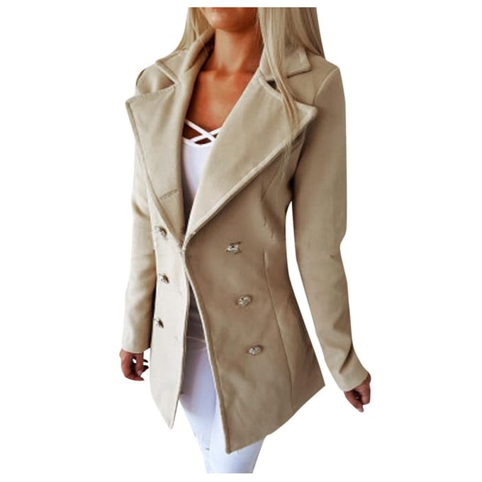 Dames wollen jas en wollen top 5XL white