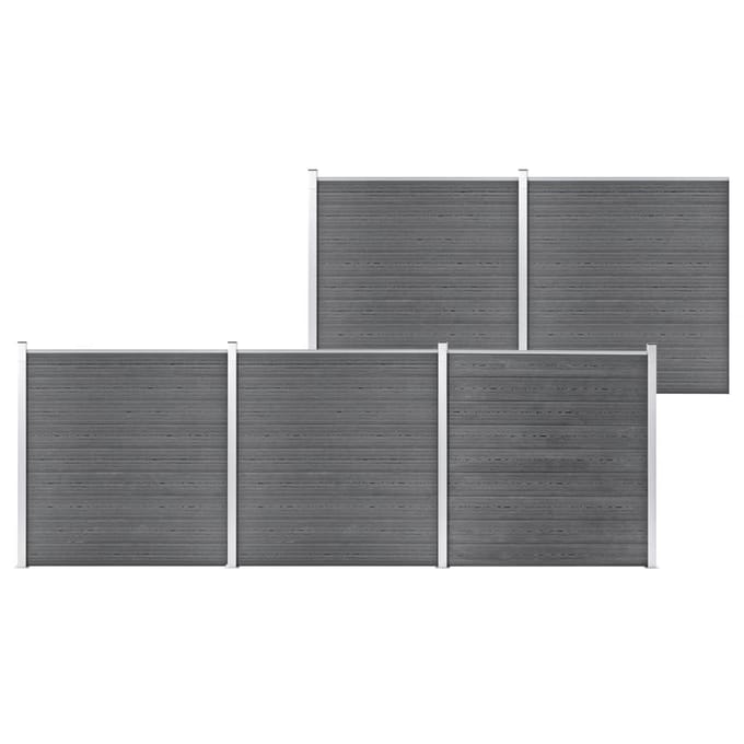 vidaXL - Schutting - 872x186 - cm - HKC - grijs