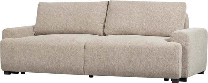 vtwonen Night & Day 3-Zits Slaapbank - Polyester - Naturel Melange