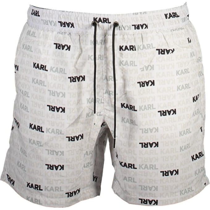 Karl Lagerfeld Witte Polyester Heren Zwemshort
