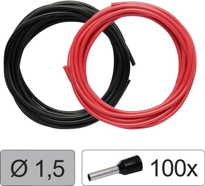 Quadrios 25CW128 Enkele ader LiFY 1.5 mm² Rood, Zwart 1 set(s)
