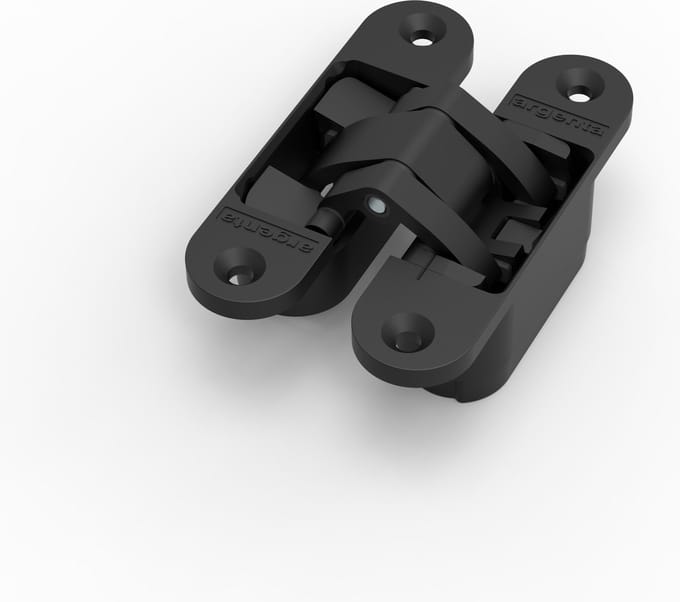 Scharnier - Zwart - Zamac - Argenta - Verdekte Argenta invisible medium zwart 111x29 mm