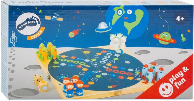 Small Foot - Wooden Ludo Game Space Travel