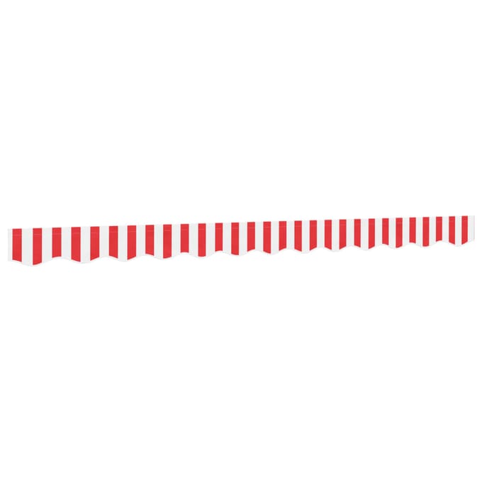 vidaXL - Vervangingsdoek - voor - luifelrok - gestreept - 300 - cm - rood - en - wit