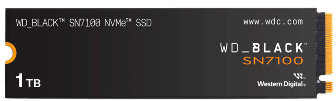 Western Digital Black SN7100 - Interne SSD - PCI Express 4.0 x4 - NVMe M.2 2280 3d v-nand (TLC) - 1TB