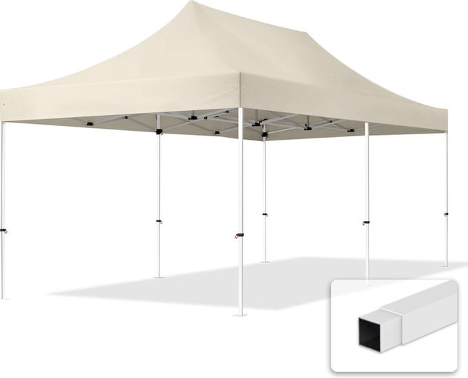 3x6 m Easy Up partytent Vouwpaviljoen, crème