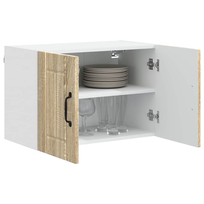 vidaXL Wandkast LUCCA 2 pcs Sonoma Eiken 60 x 31 x 40 cm Bewerkt hout