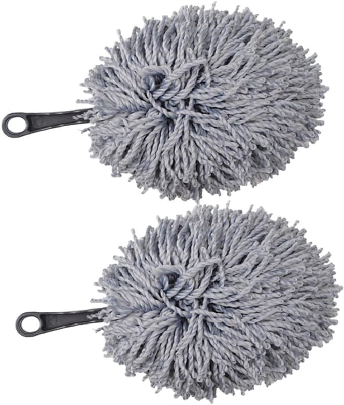 Autowasborstel Set - Auto Stofdoek - Auto Interieur Reinigen - Lange Handgreep - 30 cm - Grijs