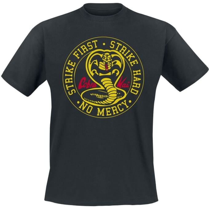 Cobra Kai T-shirt - Cobra Kai Round Patch - S tot 4XL - voor Mannen - zwart