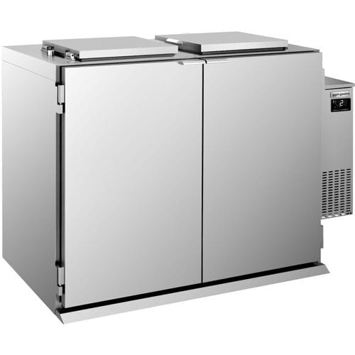 GGM Gastro Afvalkoeler - 2x 120l - koelaggregaat rechts zilver