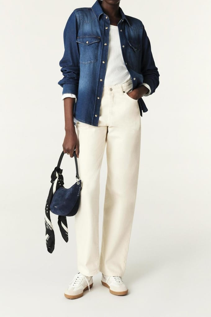 BA&SH Straight Trousers Ecru Maat: 34 | Straight Jeans Outlet | Dames | Ecru