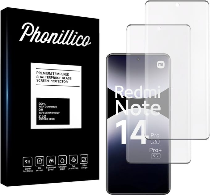 Screenprotector voor Xiaomi Redmi Note 14 Pro Plus 5G - 2 stuks Beschermglas van glas Transparante glazen schermbeschermfolie