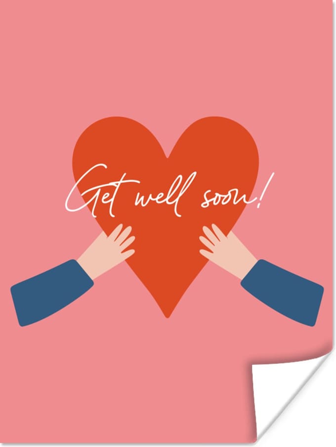 Poster Beterschap - Quote - Hand - 90x120 cm