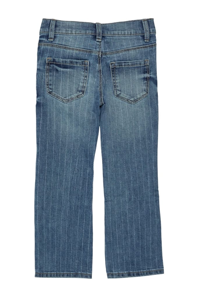 s.Oliver - female - Betsy jeans / normale pasvorm / halfhoog / wijduitlopende pijpen / glinsterende krijtstrepen
