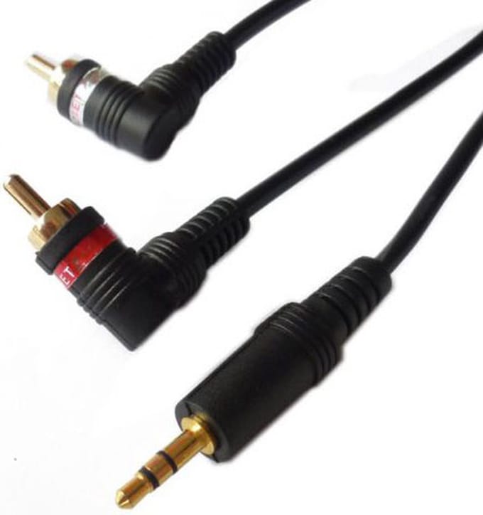 2-weg RCA naar 3 polige jackplug