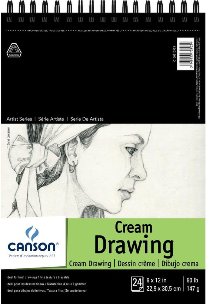 Canson - spiraalgebonden tekeblok cremekleurig papier - C100510973