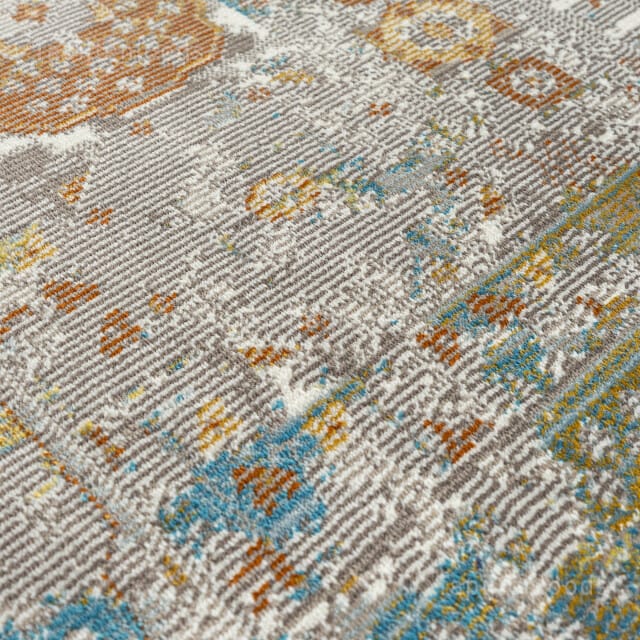 Picasso Feraghan Vintage Rond Vloerkleed Multi / Beige Laagpolig- 200 CM Ø